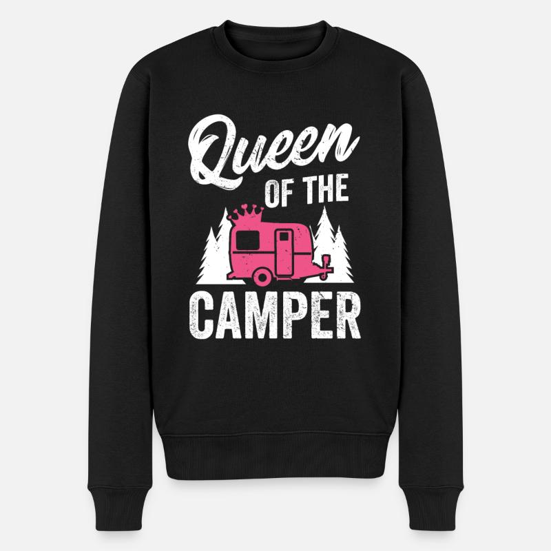 Camper Camping Campen cadeau caravane - Pull Premium bio Homme - noir