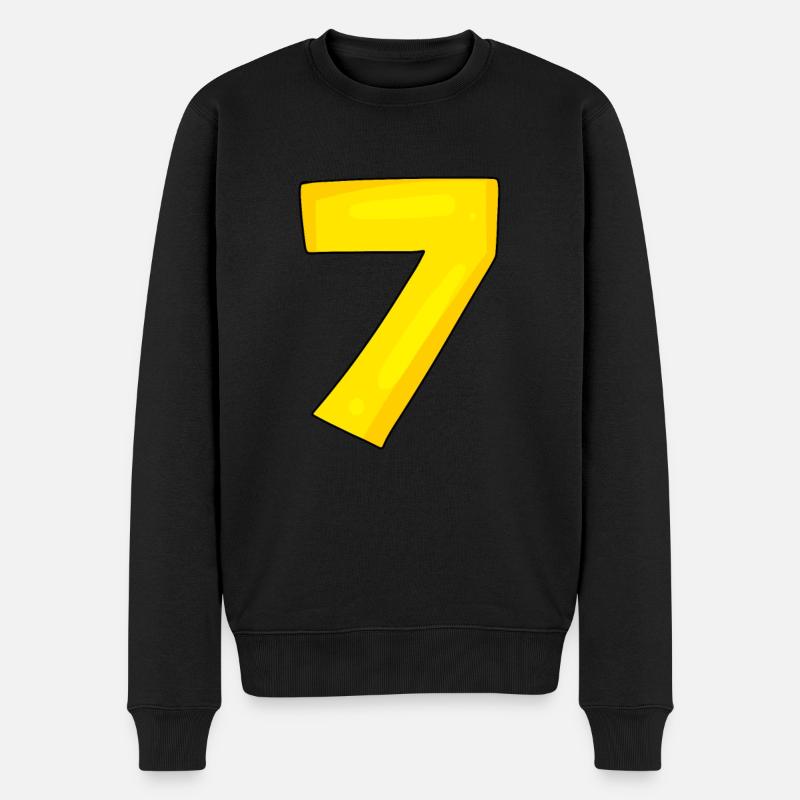 Numéro 7 - Nombre 7 - Pull Premium bio Homme - noir