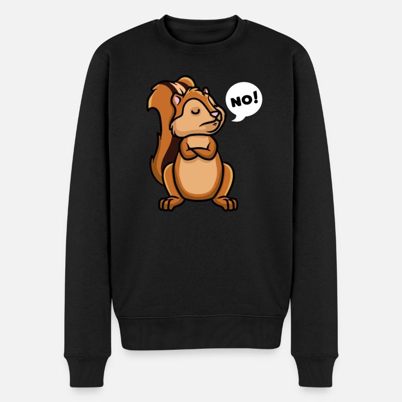 Streifenhörnchen Backenhörnchen - Männer Premium Bio Pullover - Schwarz