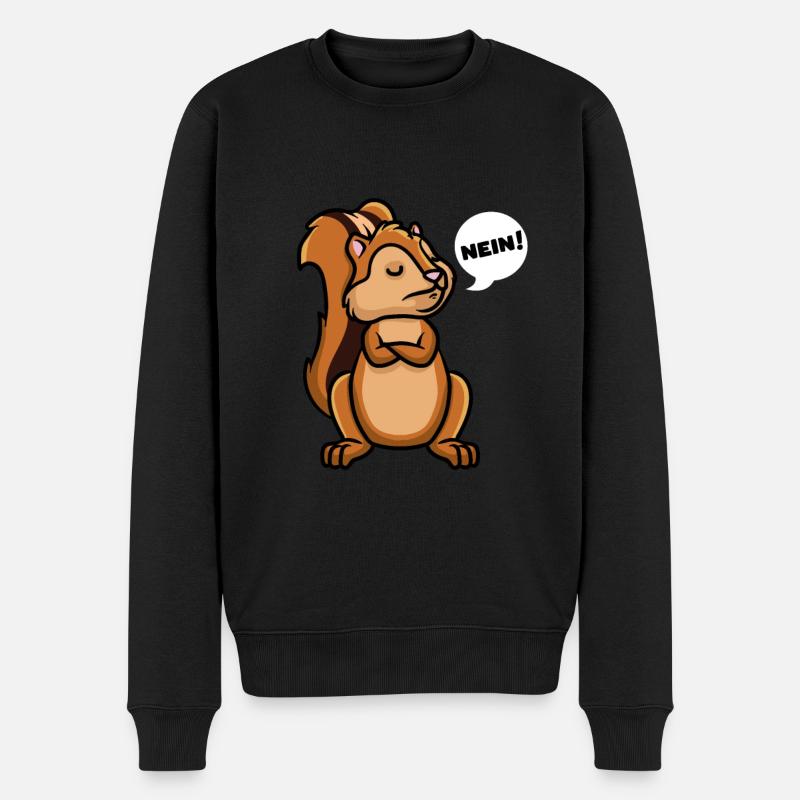 Streifenhörnchen Backenhörnchen - Männer Premium Bio Pullover - Schwarz