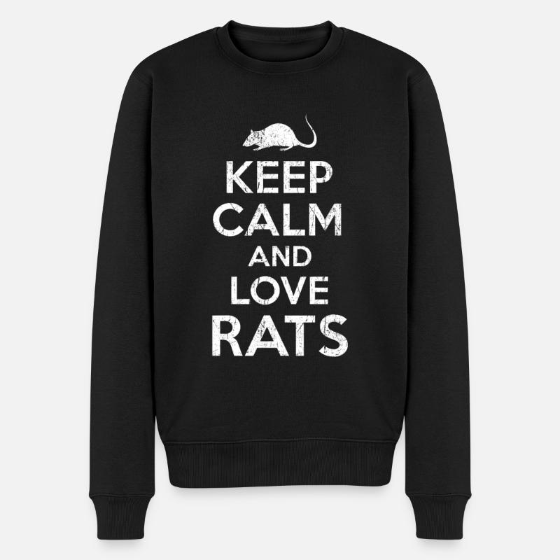 Ratten - Männer Premium Bio Pullover - Schwarz