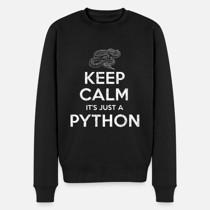 Python Snake - Men's Premium Organic Jumper - black