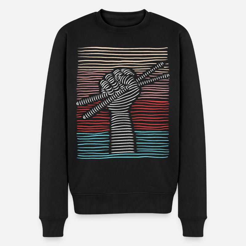 Schlagzeug Drumsticks Schlagzeuger Drummer - Männer Premium Bio Pullover - Schwarz