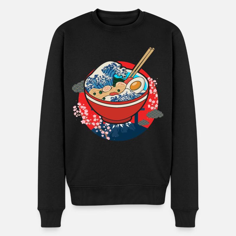 Ramen japanisch - Männer Premium Bio Pullover - Schwarz