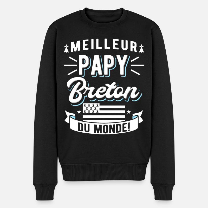 Papy Breton - Pull Premium bio Homme - noir