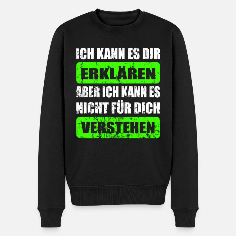 Ich Kann Es Dir Erklären - Mathe Physiker - Männer Premium Bio Pullover - Schwarz