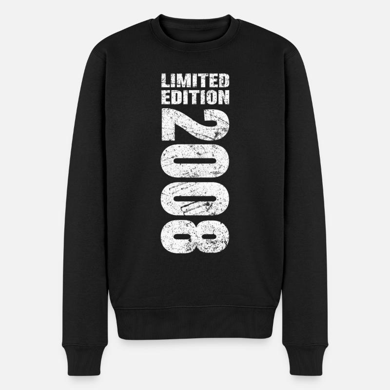 2008 Limited Edition - Männer Premium Bio Pullover - Schwarz