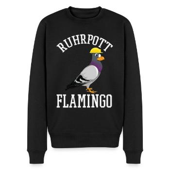 Ruhrpott Flamingo Rheingebiet NRW Ruhr - Männer Premium Bio Pullover - Schwarz - Vorne - Nico (187cm)