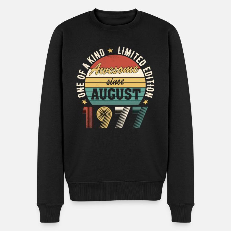 Génial depuis l’anniversaire d’août 1977 - Pull Premium bio Homme - noir