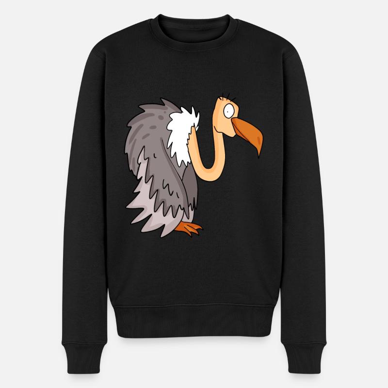 Geier - Männer Premium Bio Pullover - Schwarz