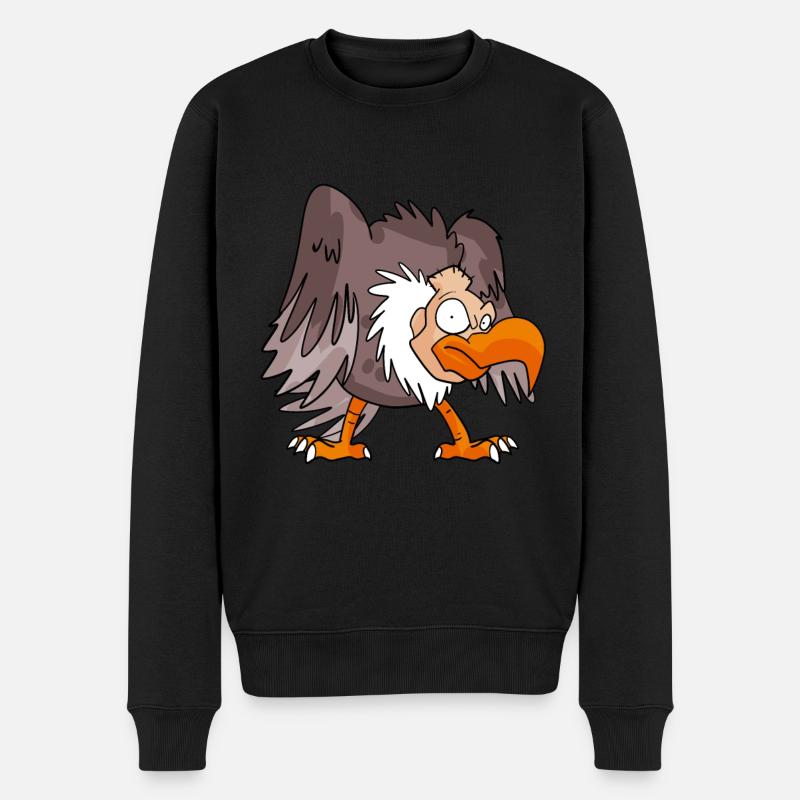 Geier - Männer Premium Bio Pullover - Schwarz