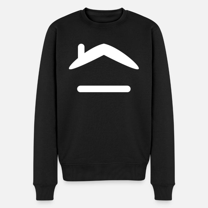 Dach - Männer Premium Bio Pullover - Schwarz