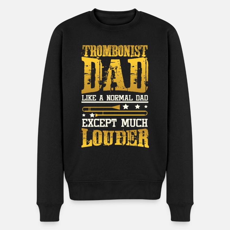 Posaune Papa - Männer Premium Bio Pullover - Schwarz