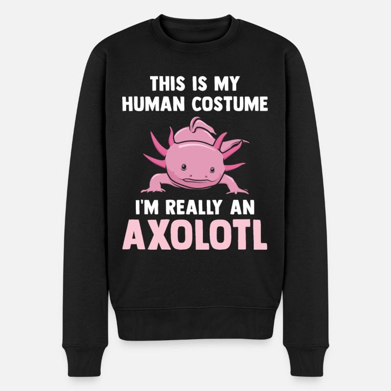 Axolotl - Pull Premium bio Homme - noir