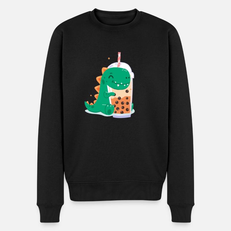 Bubble Tea Dino - Pull Premium bio Homme - noir