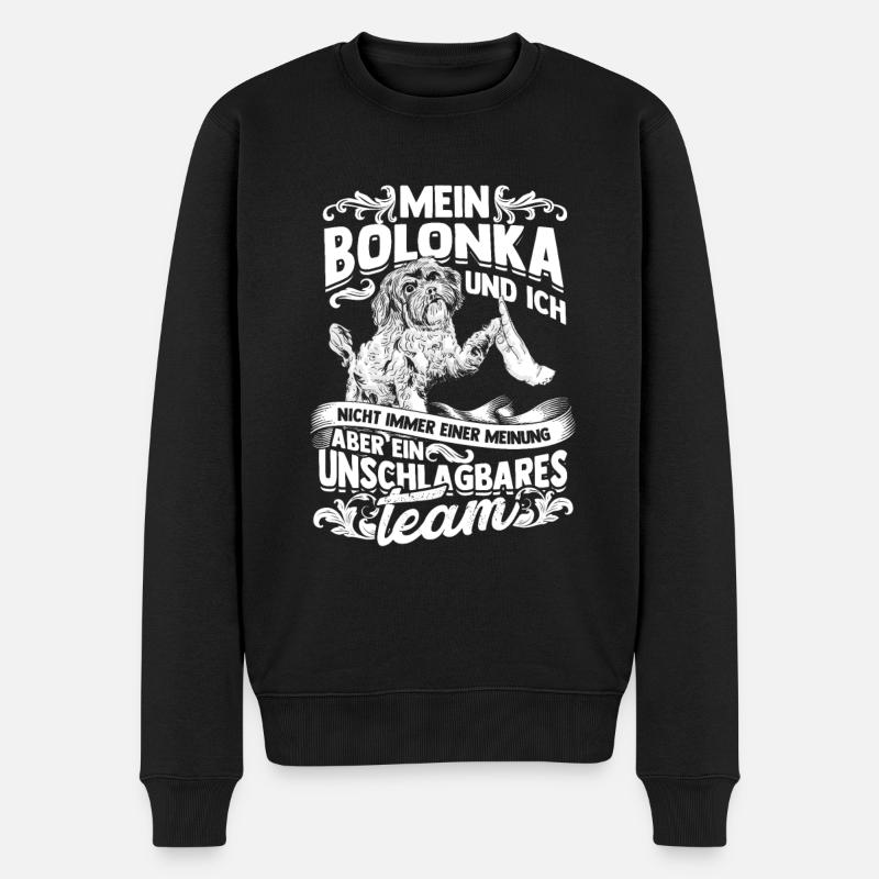 Bolonka Zwetna - Männer Premium Bio Pullover - Schwarz