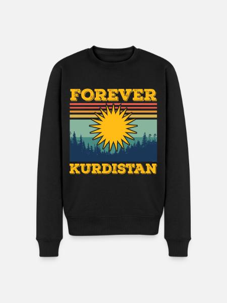 Kurdistan for evigt kurd det kurdiske sprog - Økologisk premium-sweatshirt til mænd - sort
