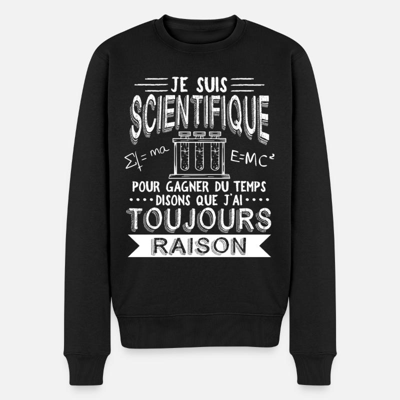 Scientifique Humour Science - Pull Premium bio Homme - noir