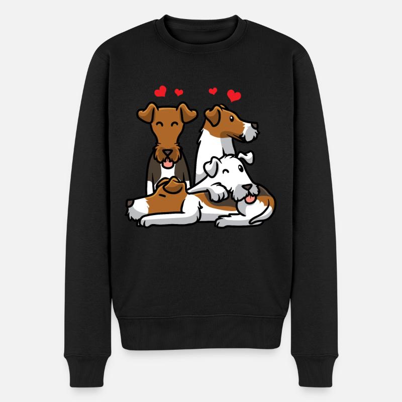 Foxterrier Cheveux filaire - Pull Premium bio Homme - noir