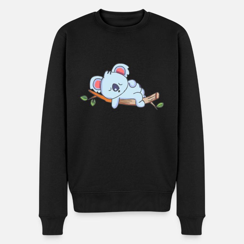 Koala Sleeping Koala Bear - Men's Premium Organic Jumper - black