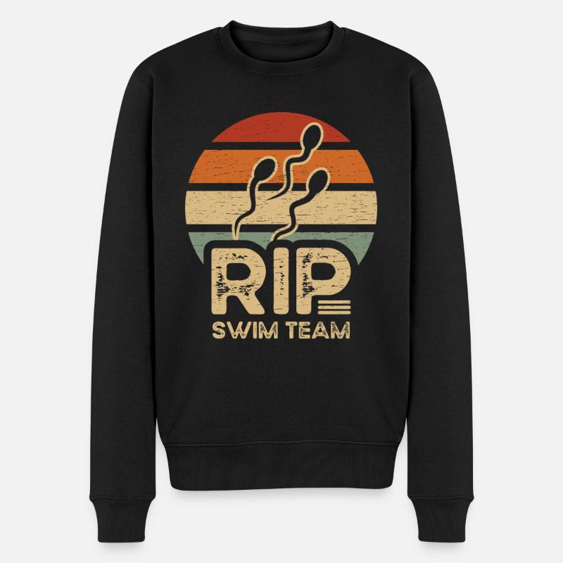 Vasectomie drôle RIP swim team - Pull Premium bio Homme - noir