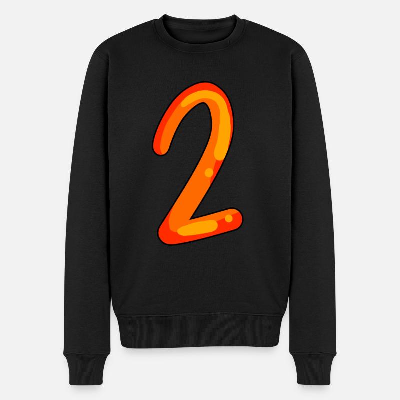 2 - Männer Premium Bio Pullover - Schwarz