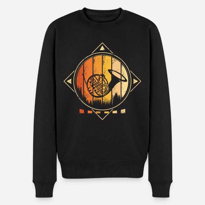 Waldhorn Retro - Pull Premium bio Homme - noir