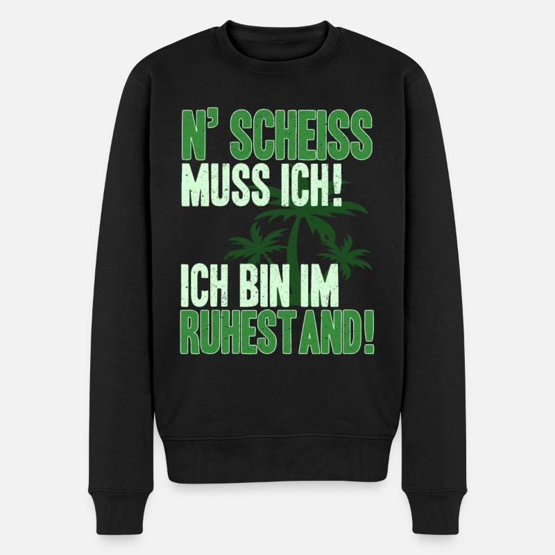 Rentner 2021 Pension Ruhestand Geschenkidee - Männer Premium Bio Pullover - Schwarz