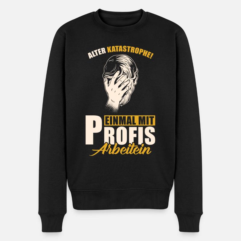 Alter Katastrophe - Männer Premium Bio Pullover - Schwarz