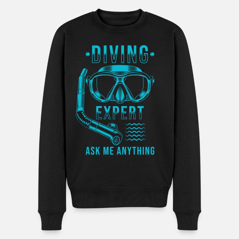 Cadeau plongée plongeur - Pull Premium bio Homme - noir