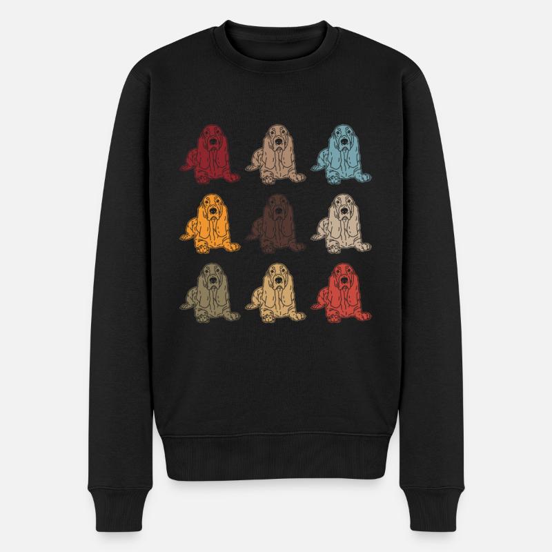 Basset Hound | Hundebesitzer Hund Geschenk - Männer Premium Bio Pullover - Schwarz