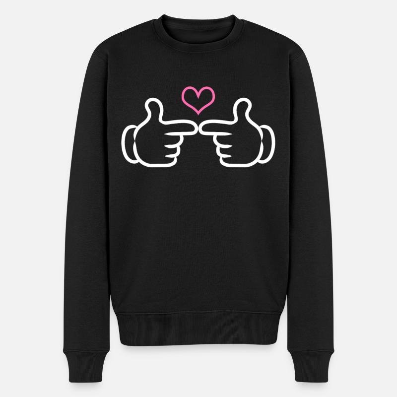 Genert symbol - Økologisk premium-sweatshirt til mænd - sort