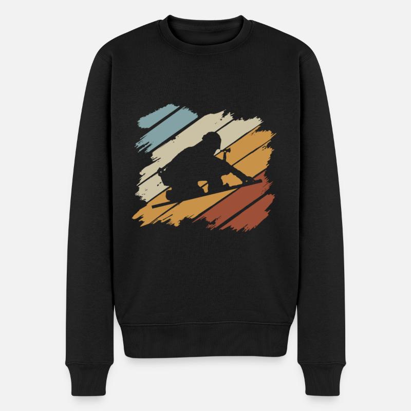 Dachdecker - Männer Premium Bio Pullover - Schwarz