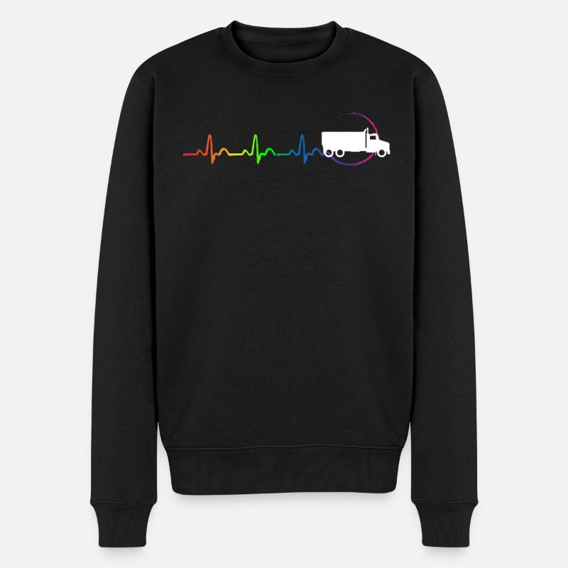 TRUCK HOMOSEXUAL - Männer Premium Bio Pullover - Schwarz
