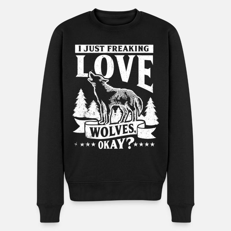 Wolf - Pull Premium bio Homme - noir