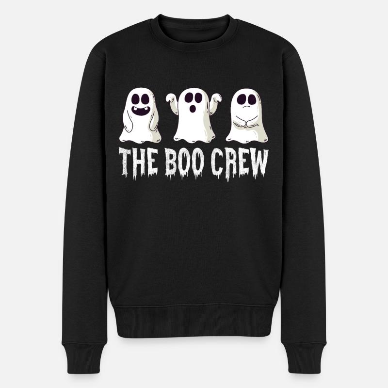 The Boo Crew Geist Lustig Geister Halloween - Männer Premium Bio Pullover - Schwarz
