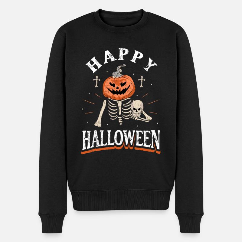 Halloween Joyeux Halloween - Pull Premium bio Homme - noir