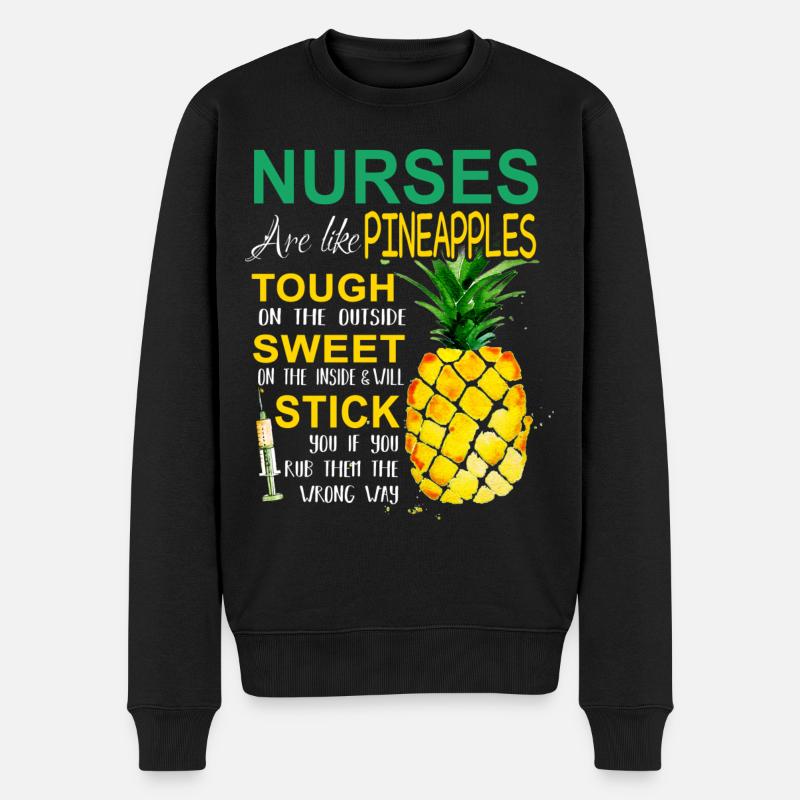 Nurses Pineapples - Pull Premium bio Homme - noir