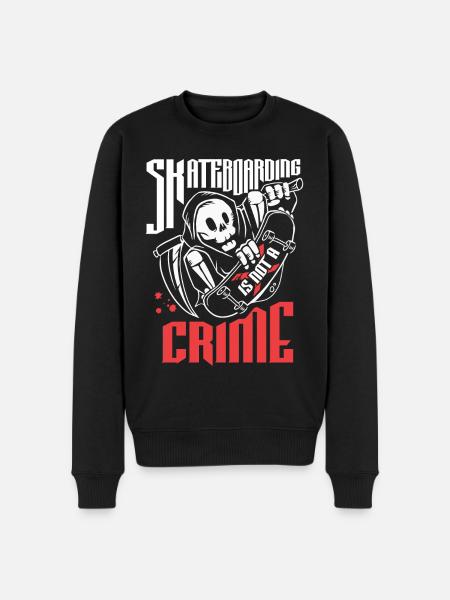 Skateboarding Skateboard - Männer Premium Bio Pullover - Schwarz