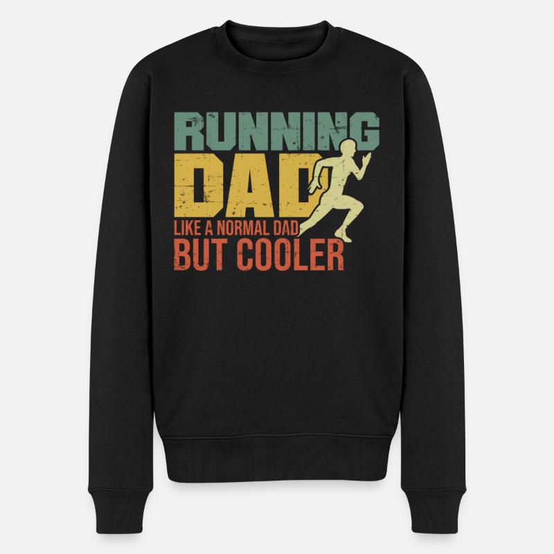 Marathon Running Running Papa - Pull Premium bio Homme - noir