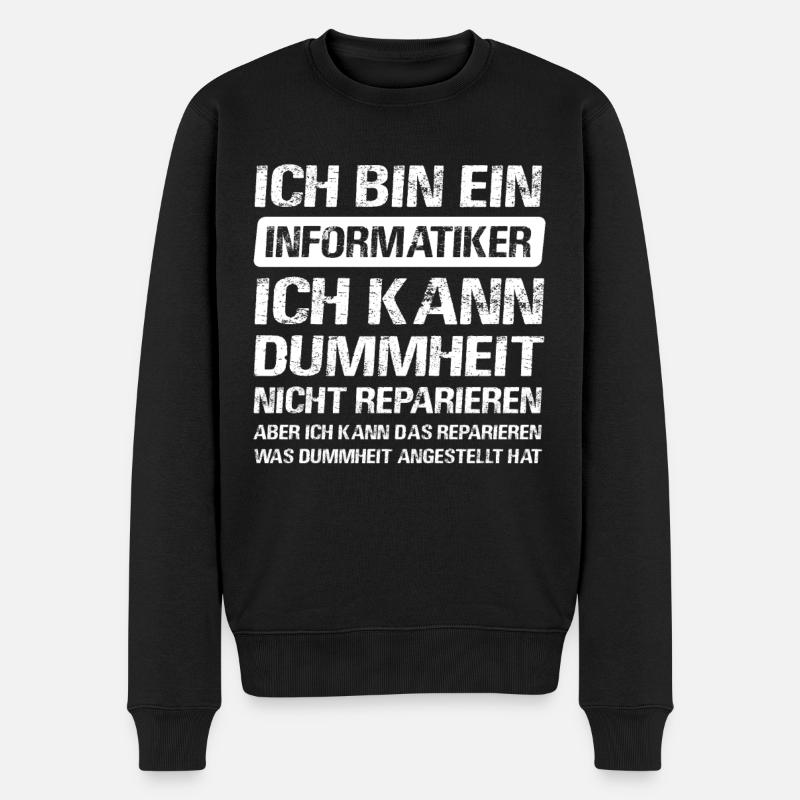 Informatiker Software Programmierer IT-Berater - Männer Premium Bio Pullover - Schwarz
