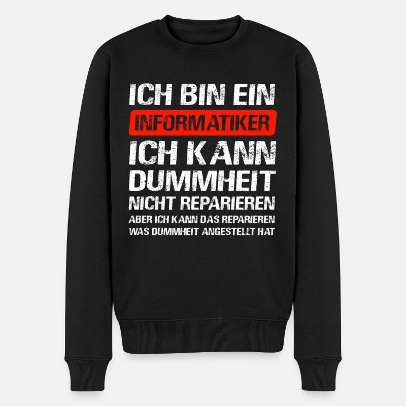 Informatiker Software Programmierer IT-Berater - Männer Premium Bio Pullover - Schwarz