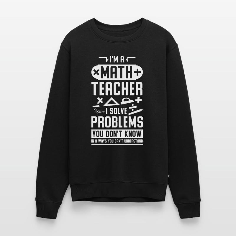 Mathematics Nerd Algebra Geometry Formula Math Men's Premium Organic Jumper