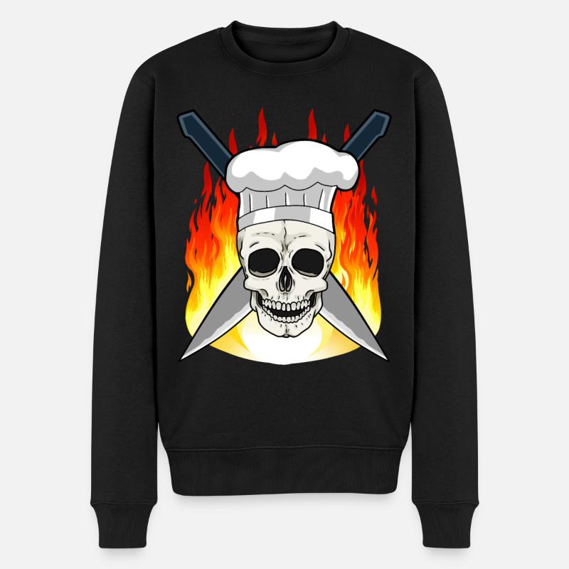 Koch Küche kochen Chefkoch Kochkunst Hobbykoch - Männer Premium Bio Pullover - Schwarz