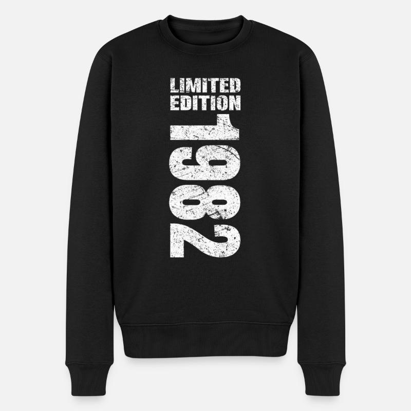 1982 Limited Edition - Männer Premium Bio Pullover - Schwarz
