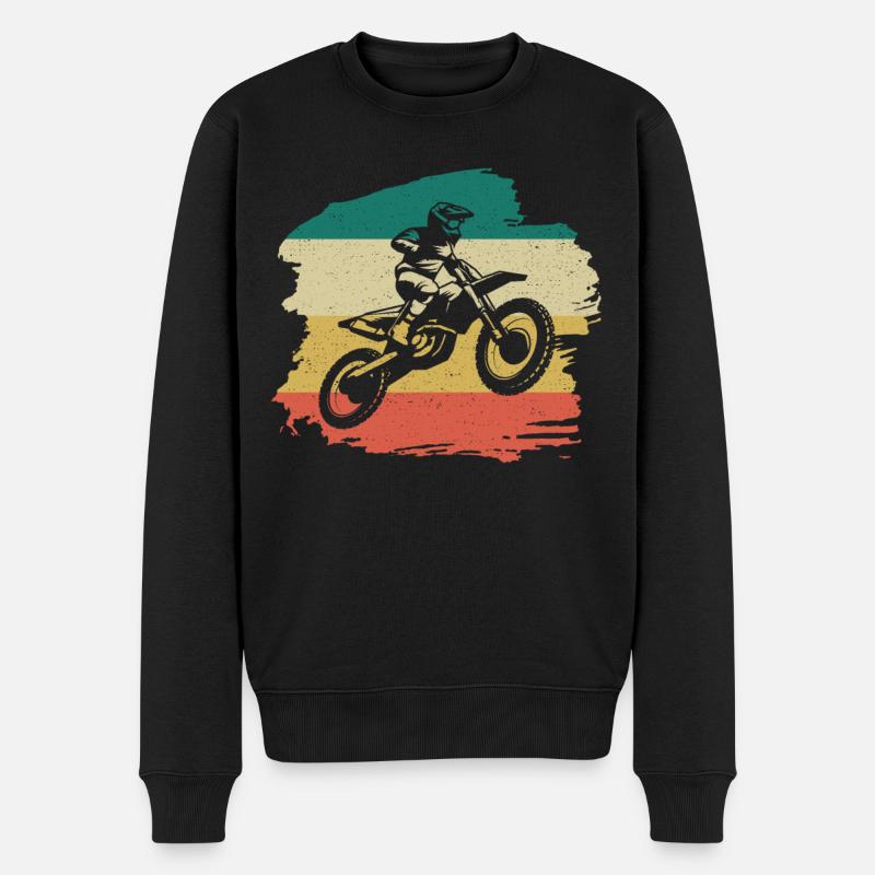 Motorcross Rétro cadeau - Pull Premium bio Homme - noir