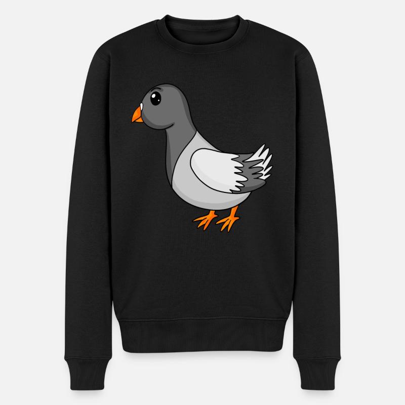 Taube - Männer Premium Bio Pullover - Schwarz