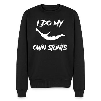 I Do My Own Stunts - Cliff Diving Cliff Jumping - Männer Premium Bio Pullover - Schwarz - Vorne - Nico (187cm)