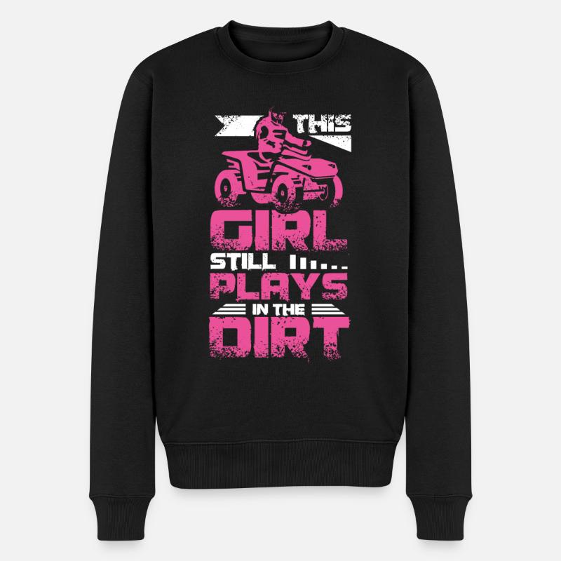 ATV Quad Girl - Männer Premium Bio Pullover - Schwarz