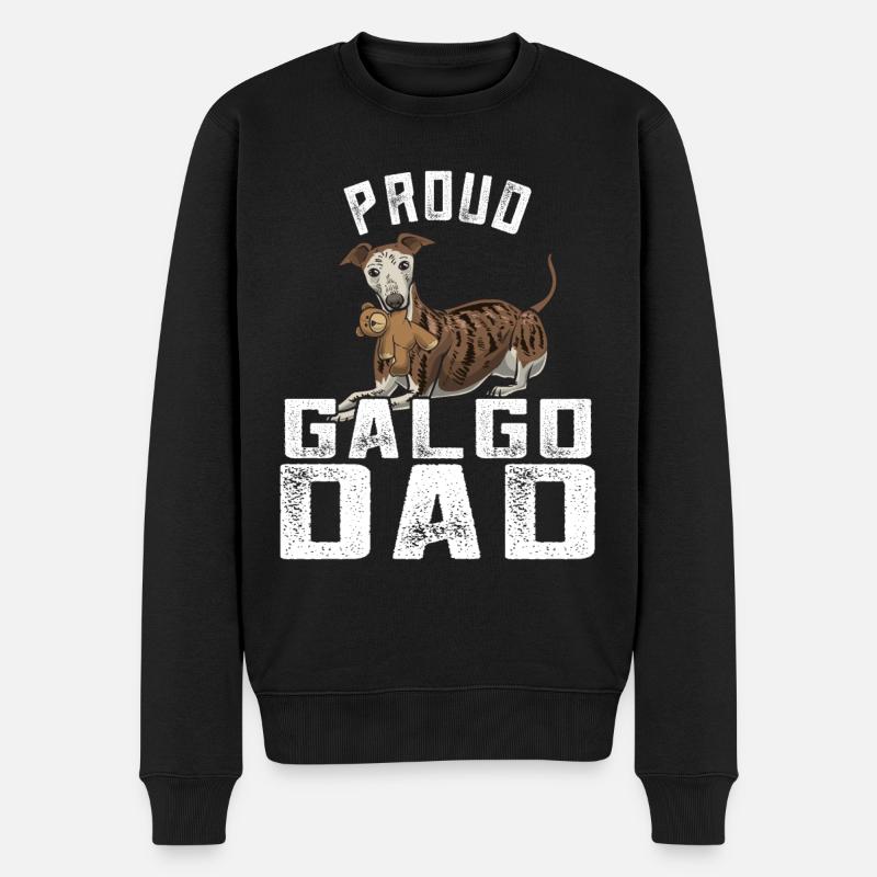 Galgo Espanol Papa - Pull Premium bio Homme - noir